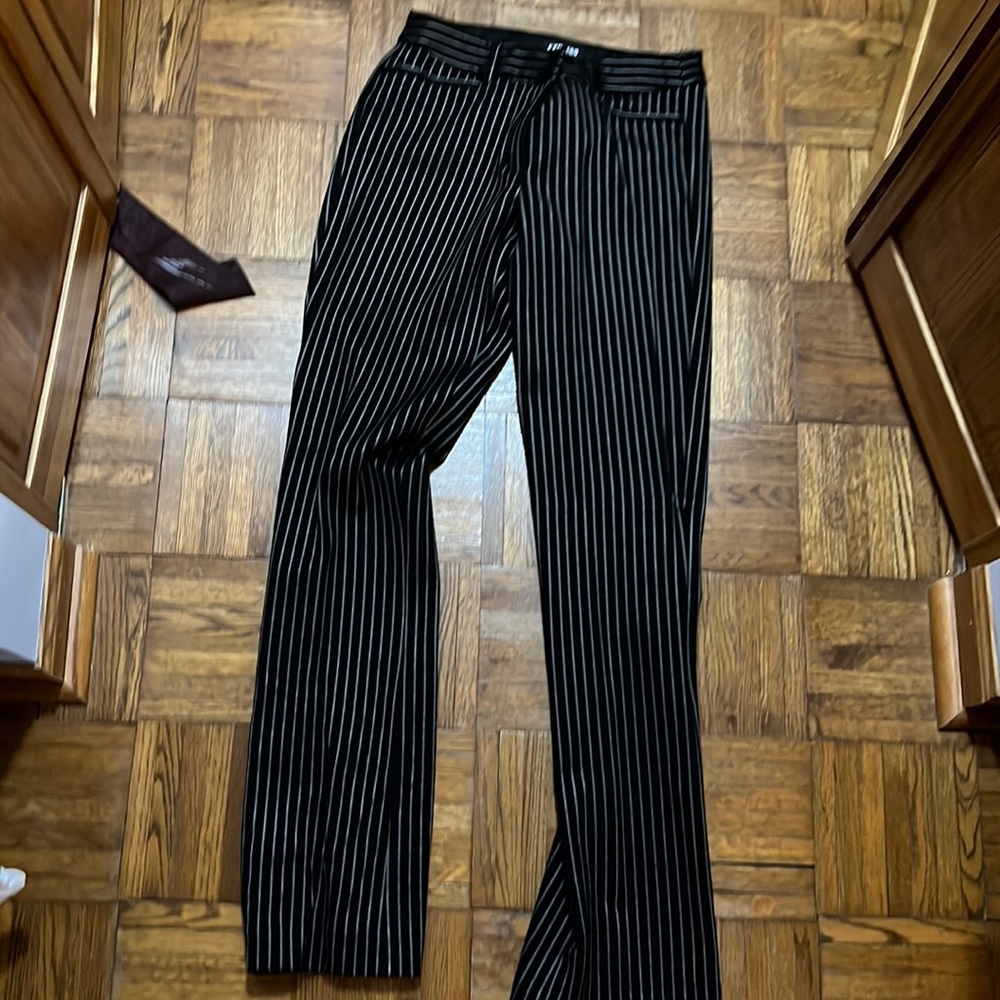 Express Barely Boot Columnist pinstripe pant